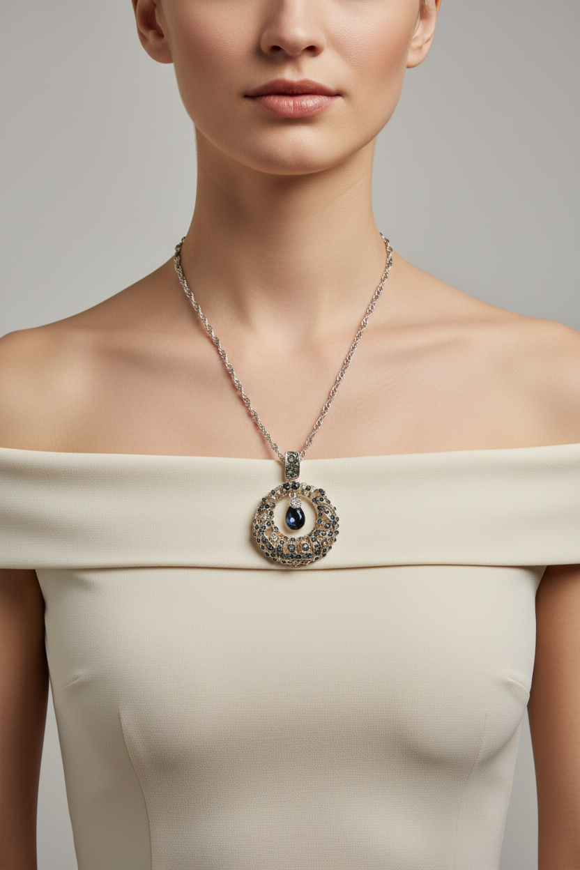 Cercle de Paix Necklace — Mirovie, model wearing